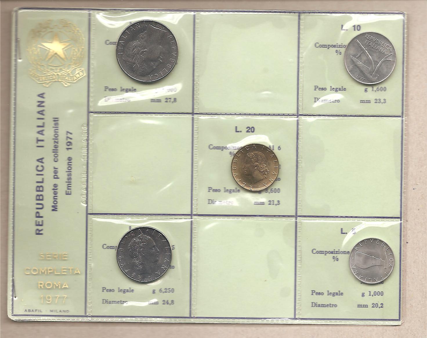44319 - Italia - Serie Annuale in Confezione FDC 5 monete - 1977