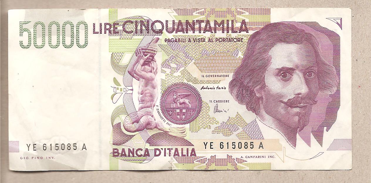 44343 - Italia - banconota circolata da 50.000 Lire  Bernini II tipo  P-116c - 1999