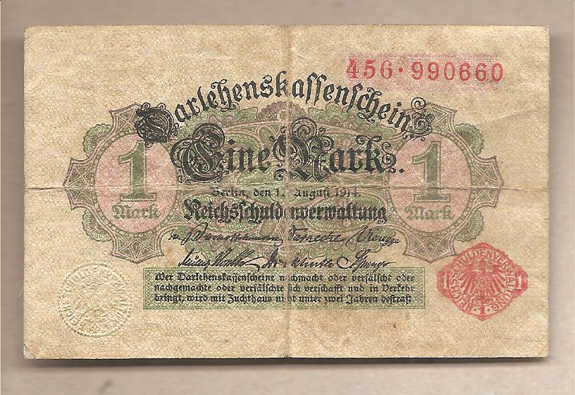44390 - Germania - banconota circolata da 1 Marco  P-51 - 1914