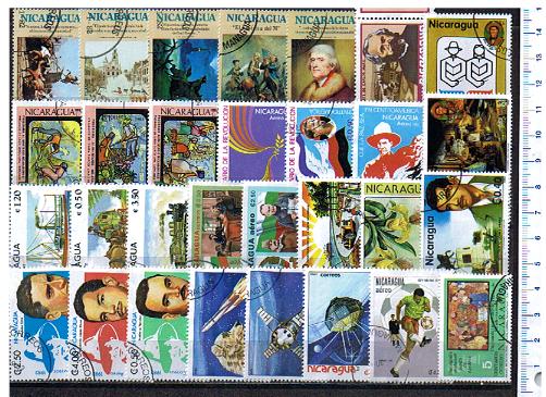 44581 - NICARAGUA  Offerta Per Rivenditori: Confezione da 10 per tipo di 30 francobolli diversi timbrati in totale 300 francobolli