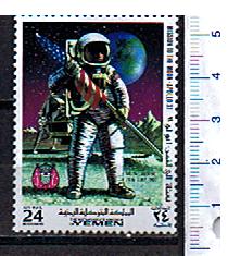 44836 - YEMEN Kingdom 1969-# 798 *   Primo Uomo sulla Luna con bandiera Americana - 1 valore dentellato completo nuovo