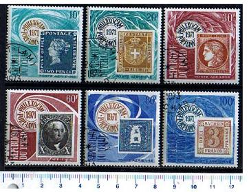 45482 - TCHAD	1971-3358- Yvert  A78/83 *  	Esposizione Filatelica Philexocam: antichi francobolli - 6 valori serie completa timbrata