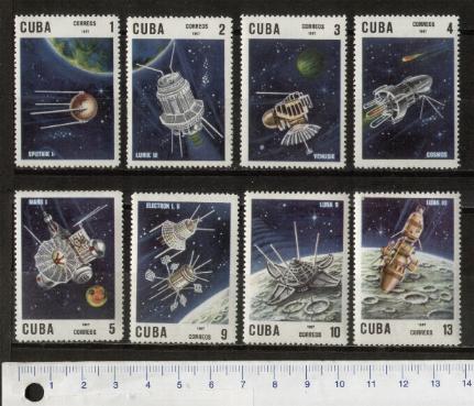 45672 - CUBA 1967-Yvert 1165-72 -  *	Satelliti Sovietici - 8 valori serie completa nuova