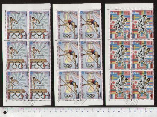 46079 - GUINEA Equatoriale	1972-S-070 *	Giochi Olimpici di Monaco - 10 seriette di 5 valori timbrati foto parziale