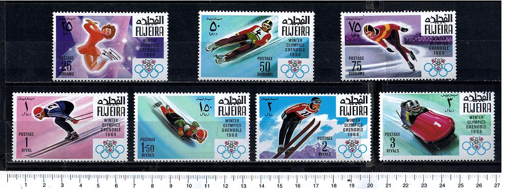 47567 - FUJEIRA, Anno 1968-140-46 * Olimpiadi Invernali di Grenoble 1968  - 7 valori dentellati serie completa nuova