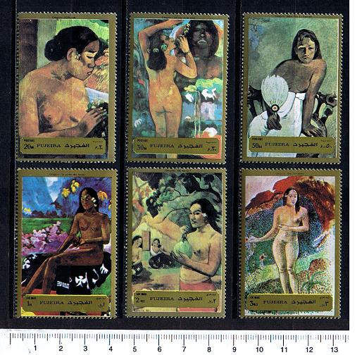 51090 - FUJEIRA, Anno 1972-M1272-77 * 	Le donne nei dipinti di Paul Gauguin  - 6 valori serie completa nuova senza colla