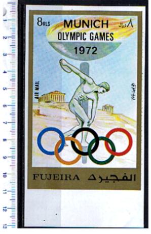 48702 - FUJEIRA, Anno 1972-906 *  Giochi Olimpici Monaco: Acropolis - King size   - 1 valore non dentellato completo nuovo senza colla