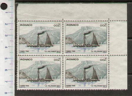 49233 - MONACO  1960-2873 * Nave a vapore  La Palmaria   - 1 valore nuovo senza colla in Quartina