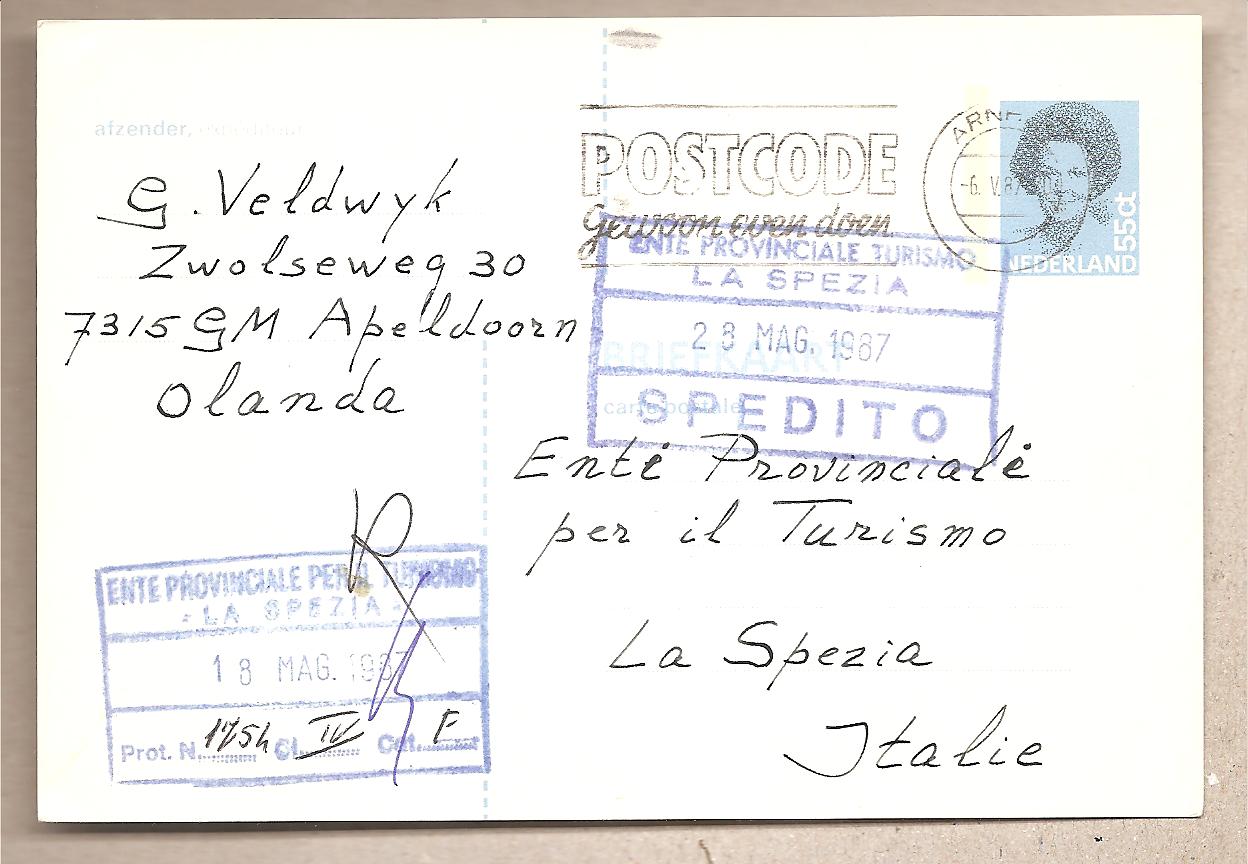 49503 - Paesi Bassi - cartolina postale usata per l estero