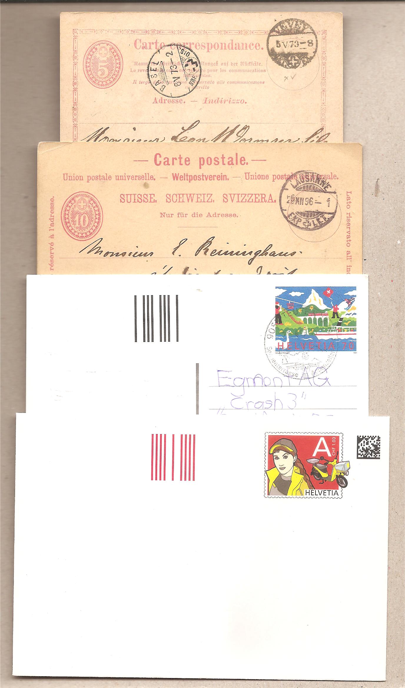 49510 - Svizzera - lotticino di 4 interi postali