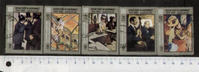 50106 - KATHIRI	1967-S-083 * OFFERTA PER RIVENDITORI - Dipinti di Edgar Degas - 10 seriette uguali da 5 valori timbrati - Yvert # 194-98 - Foto parziale