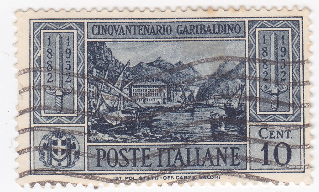 50345 - 1932 - 50 anniversario della morte di Giuseppe Garibaldi - Casa natale di Garibaldi, a Nizza - 10c