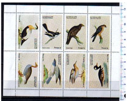 50386 - EYNHALLOW (Scotland), Anno 1973-113 * Uccelli soggetti diversi  - Blocco di 8 valori serie completa nuova