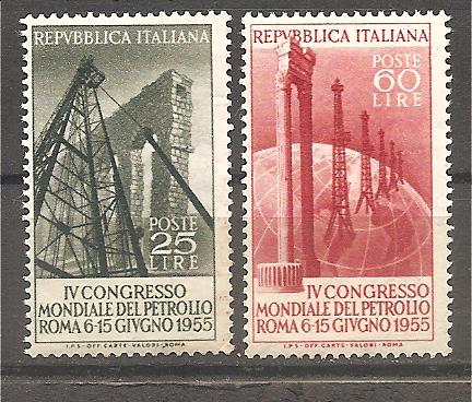 50496 - Italia - serie completa nuova: 4 congresso mondiale del petrolio - 1955 * G