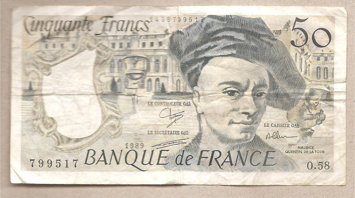 50649 - Francia - banconota circolata da 50 Franchi P-152d.2 - 1989
