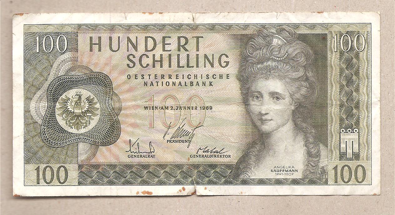 50681 - Austria - banconota circolata da 100 Scellini P-145a - 1969