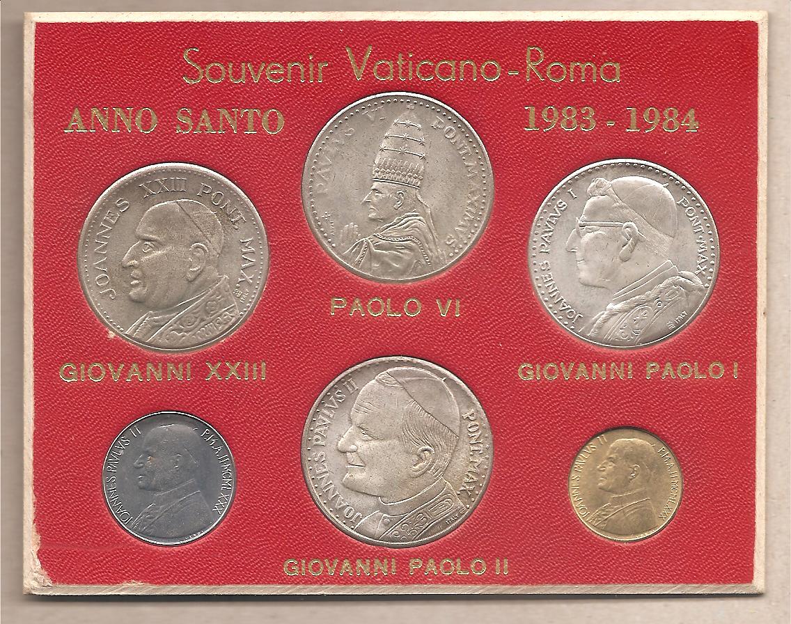 50702 - Vaticano - Anno Santo 1983-1984 - Carnet Souvenir:4 Medaglie di Papi e 2 Monete