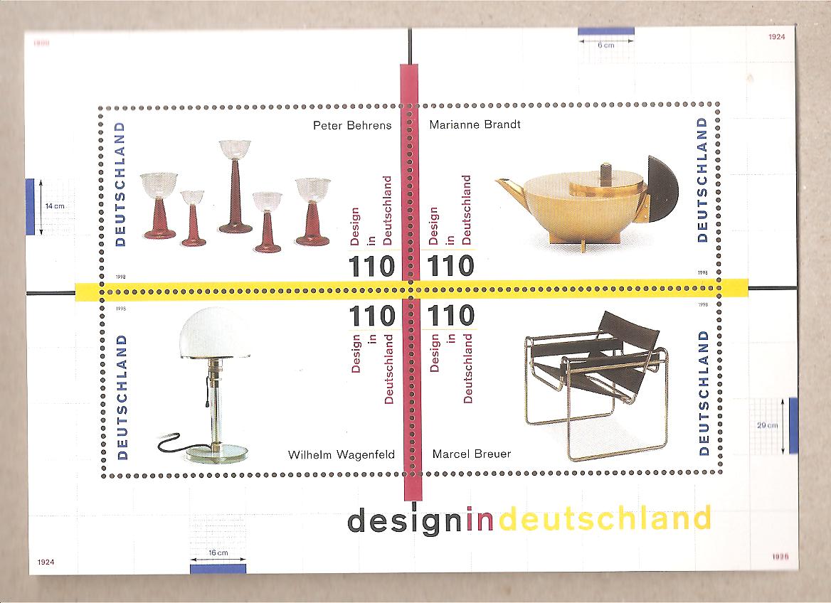 50719 - Germania Occidentale - Foglietto nuovo MNH: Design Tedesco - 1998 * G