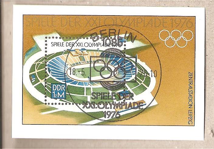 50790 - DDR - foglietto FDC Michel Block 46: Olimpiadi di Montreal - 1976 *G