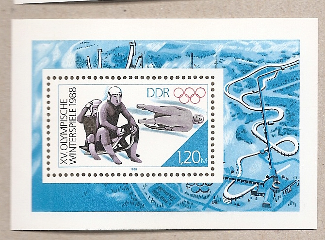 50902 - DDR - foglietto nuovo MICHEL Block 90: Olimpiadi invernali di Calgary - 1988 * G