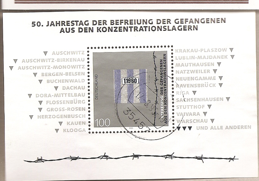 50918 - Germania - foglietto usato: 50 Anniversario della liberazione dei lager nazisti - 1995 * G