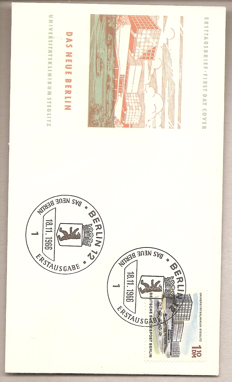 50940 - Berlino - busta FDC con annullo speciale: La Nuova Berlino Valore da 1,10 DM. - 1966