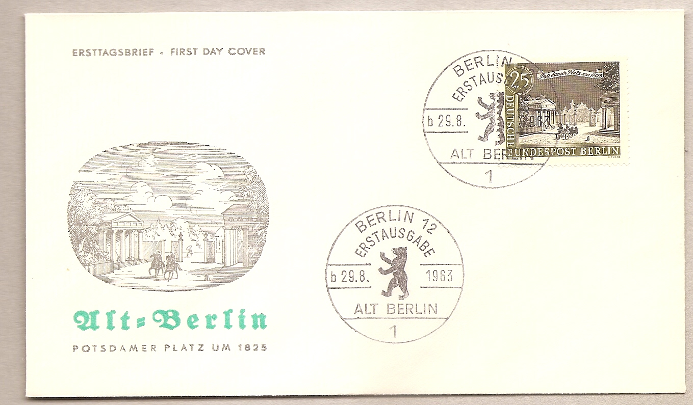 50945 - Berlino - busta FDC con annullo speciale: Antica Berlino Valore da 25 Pfg. - 1963