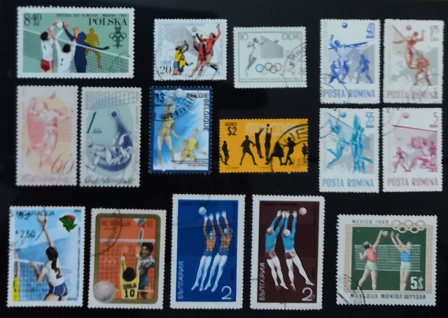 51044 - Pallavolo Volleyball - 16 francobolli mondiali usati