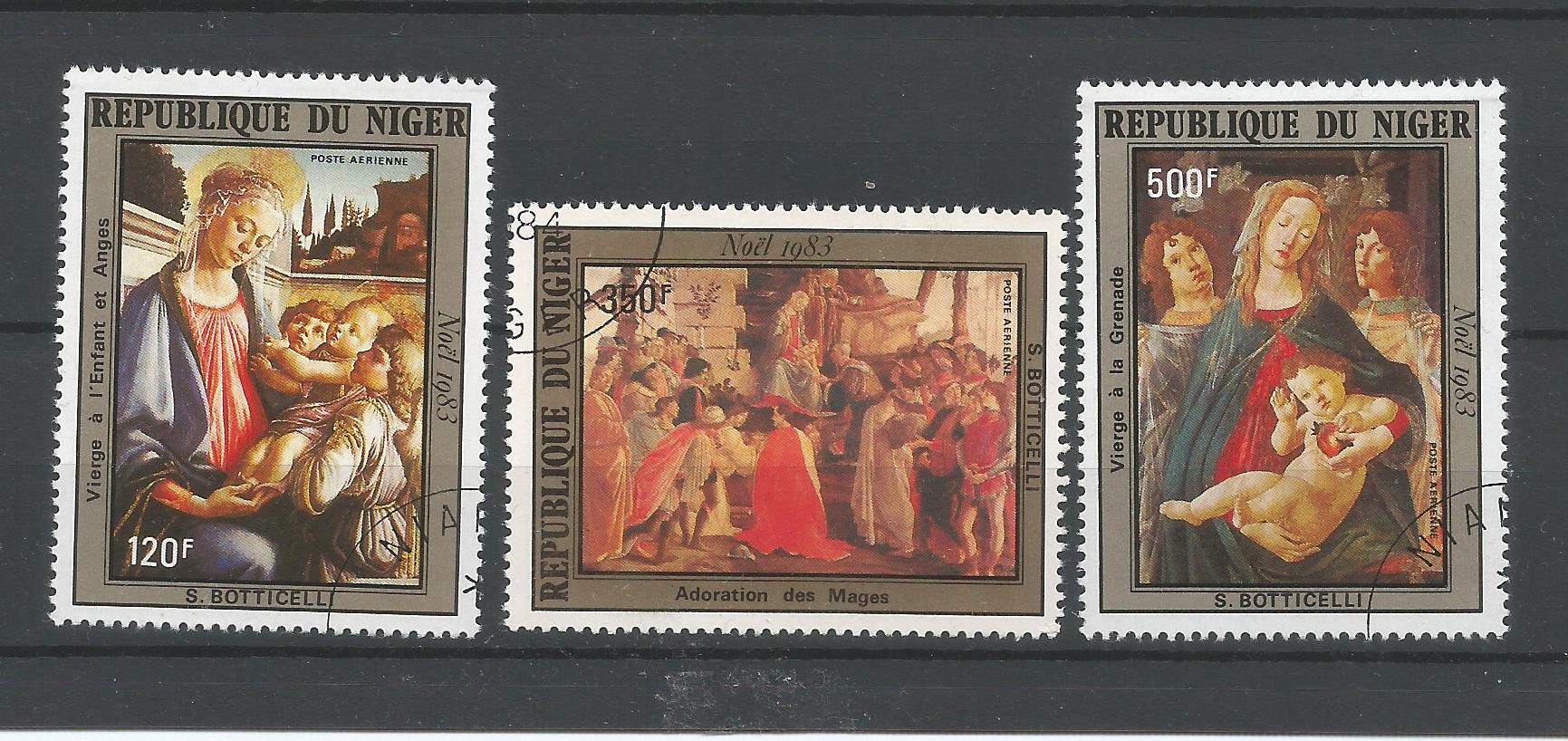 51192 - NIGER - 1983 - Natale - Serie compl. 3 val. timbrati - Michel : 872/874 - Yvert : PA317/319 - (NGR002)