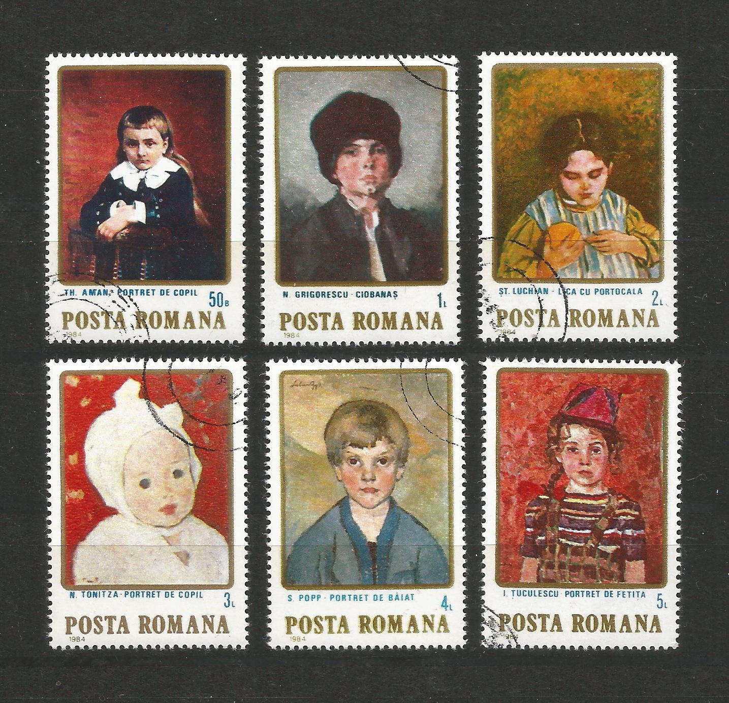 51244 - ROMANIA - 1984 - Ritratti di bambini - Serie compl. 6 val. timbrati - Michel : 4095/01 - Yvert : 3535/40 - (ROM011)