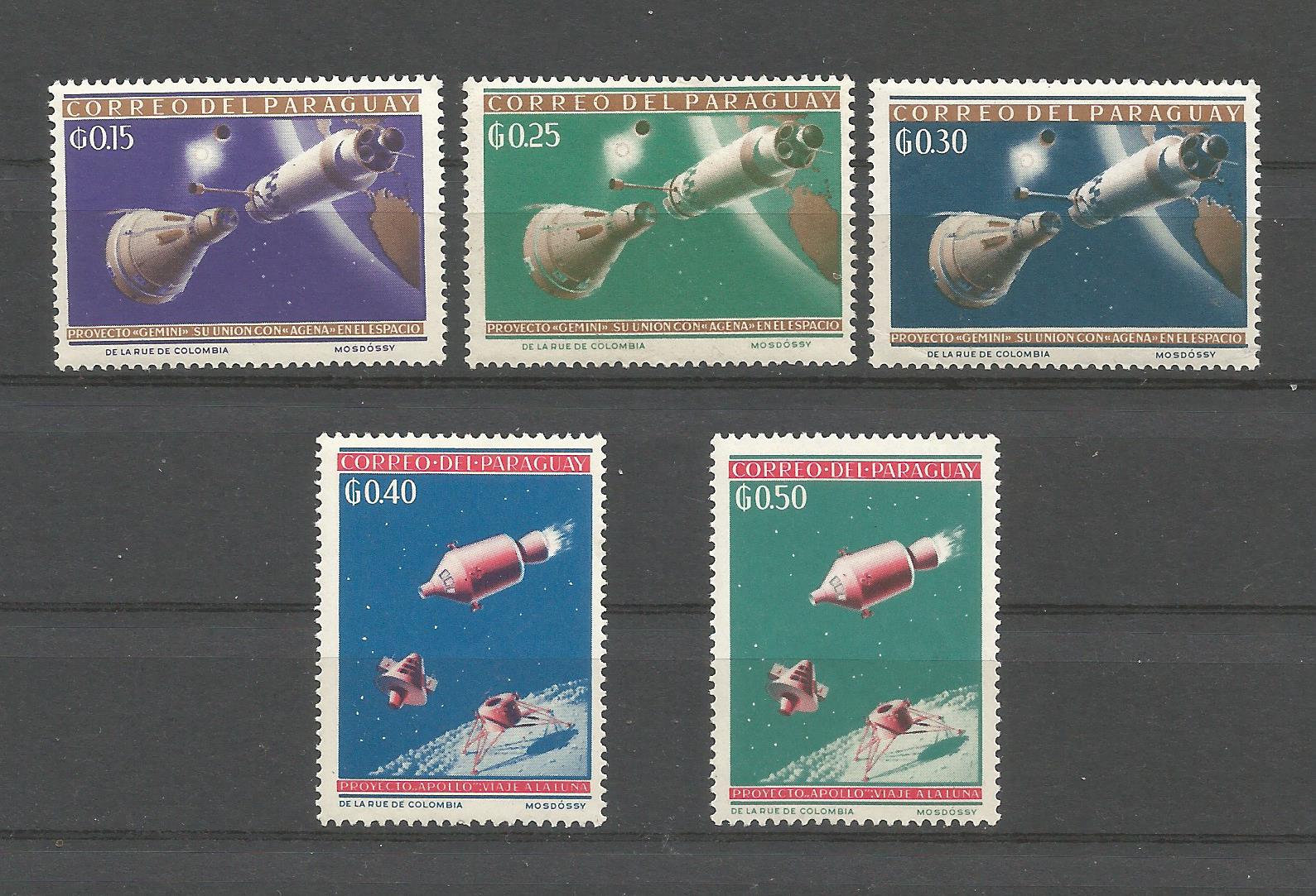 51248 - PARAGUAY - 1964 - Esplorazioni spaziali - 5 val. nuovi - Michel : 1295/1302 - Yvert : 747/751 - (PAR005)