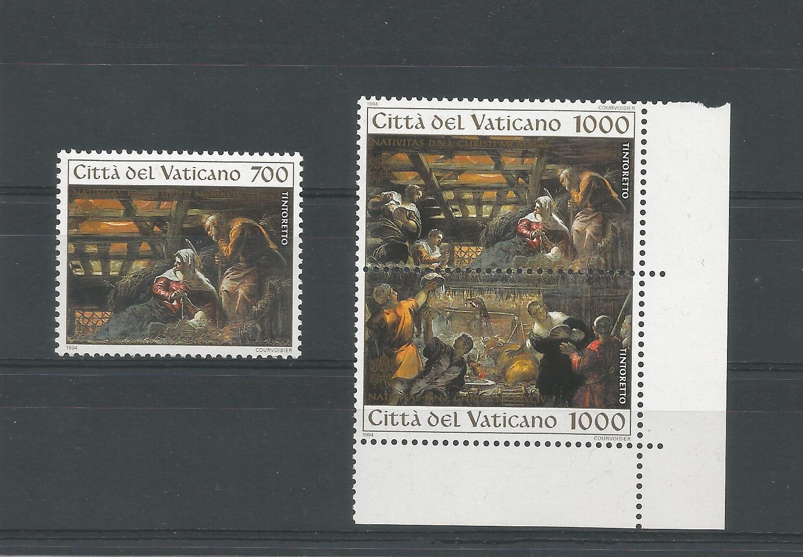 51256 - CITT DEL VATICANO - 1994 - Natale - 3 valori compl. nuovi - Unificato 1002/1004 - (SCV001)