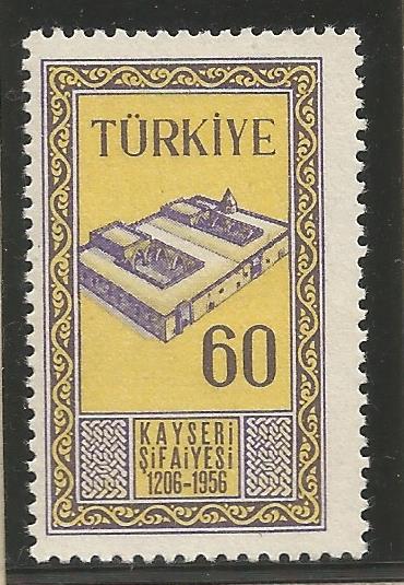 51346 - TURCHIA - 1956 - 750 Anniv. del centro medico di Kayseri - 1 val. cpl. nuovo - Michel : 1487 - Yvert : 1294 (TUR009)