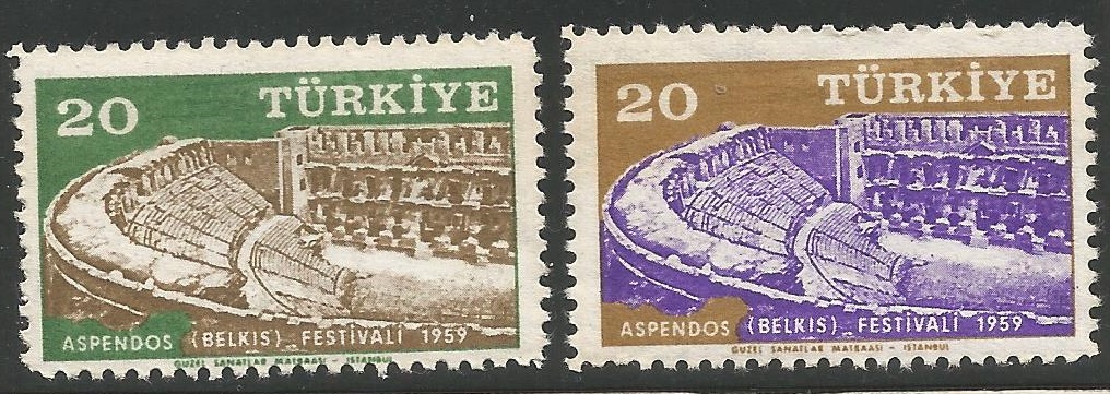 51363 - TURCHIA - 1959 - Festival di Aspendos - 2 val. cpl. nuovi - Michel : 1623/24 - Yvert : 1440/41 - (TUR026)