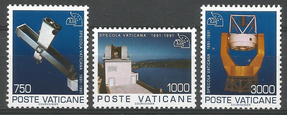 51652 - VATICANO - 1991 - Specola Vaticana - Serie completa 3 val. nuovi - Unificato : 918/920 - VTC075