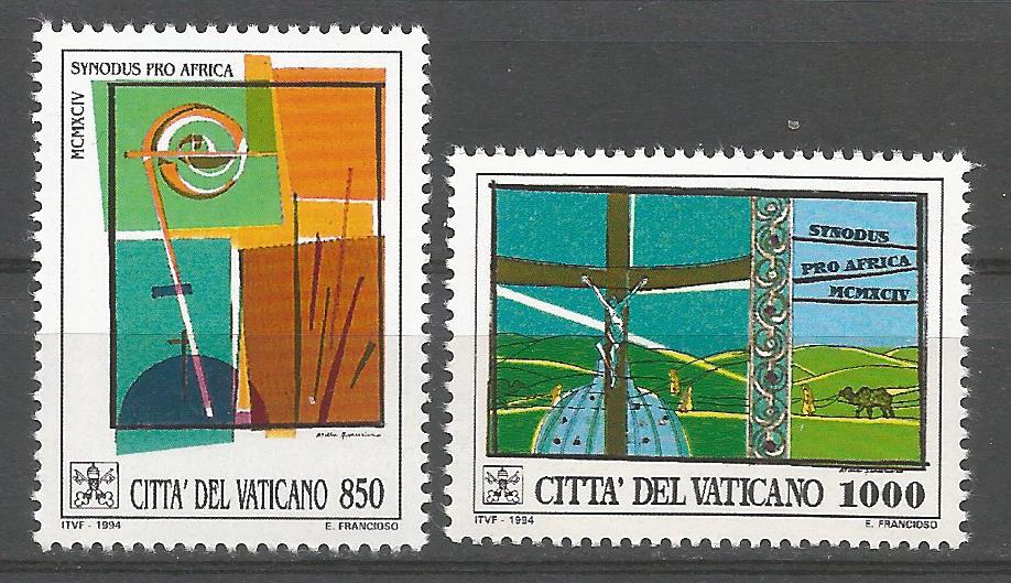 51673 - VATICANO - 1994 - Sinodo dei Vescovi pro Africa - Serie completa 2 val. - Unificato : 990/991 - VTC095