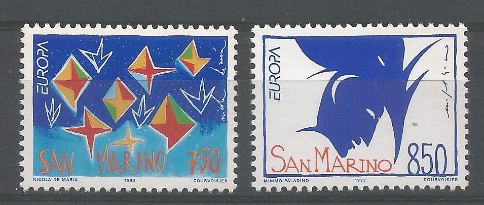 51821 - SAN MARINO - 1993 - Europa - Serie completa 2 valori nuovi - Unificato : 1372/73 - SMR040