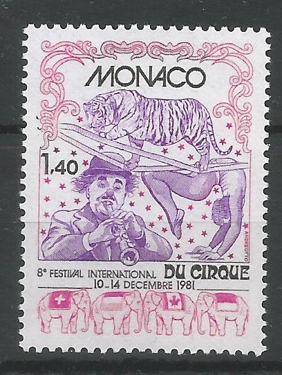 52016 - MONACO - 1981 - 8° Festival Internaz. del circo - 1 valore Nuovo - Michel : 1499 - Yvert : 1298 - [MNC003}