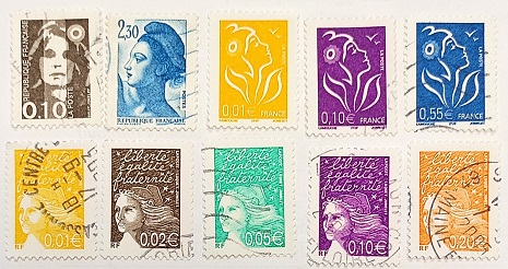 52140 - dieci francobolli usati