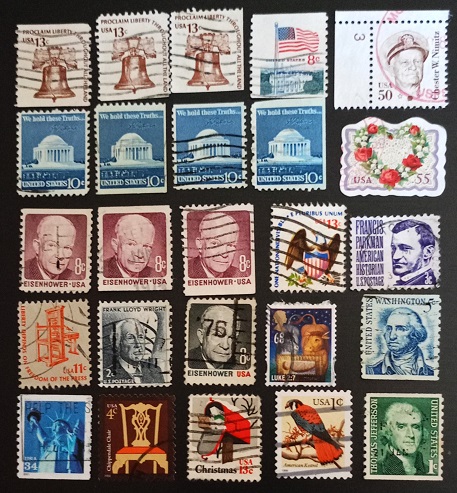 52144 - 25 francobolli differenti