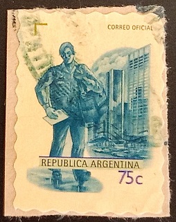 52145 - Argentina c.75 francobollo adesivo usato