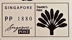 52148 - Sinagapore Travelers Palm - francobollo adesivo usato