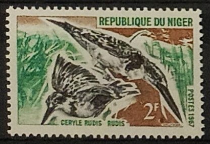 52182 - 1967 Niger Martin pescatore Ceryle Rudis 2fr - nuovo