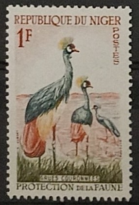 52183 - 1959 Niger Protezione della natura Grues Couronnees 1fr - nuovo