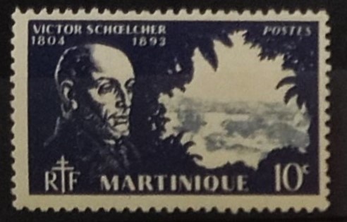 52196 - 1945 Martinique Victor Schoelcher 10c. - nuovo