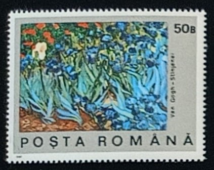 52242 - 1991 Romania Centenario della morte Van Gogh 50b