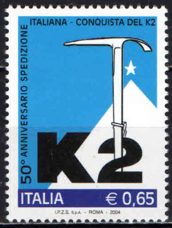 52298 - 2004 50 anni Spedizione italiana sul k2 Eur. 0,65 - nuovo