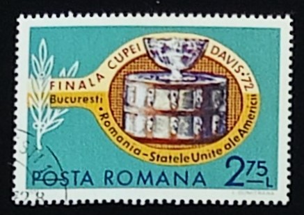 52332 - 1972 Romania finale Coppa Davis L.2.75 usato