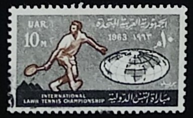 52333 - 1963 Egitto Campionato internazionale di tennis 10m usato
