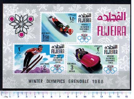 7296 - FUJEIRA, Anno 1968-147 * Olimpiadi invernali di Grenoble  -  Foglietto completo nuovo